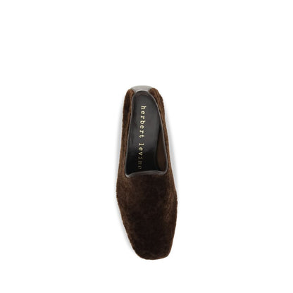Herbert Levine Brown Calf Leather Bos Taurus Slip-On Loafers