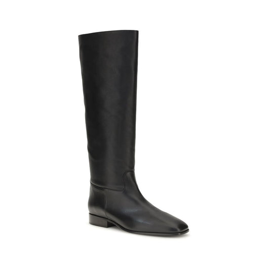 Herbert Levine Black Calf Leather Bos Taurus Ankle Boots