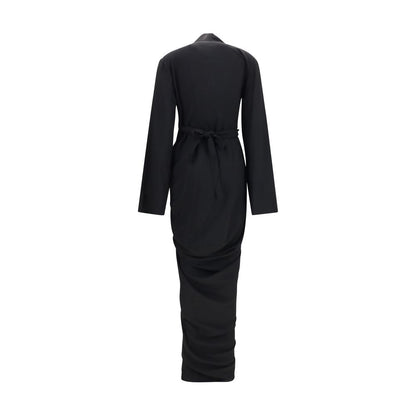 Rick Owens Black Viscose Casual Dress