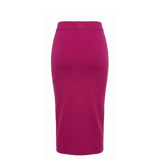 Malo Purple Cotton Women Skirt