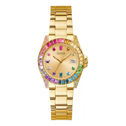 Guess Gold Stainless Steel Dress Watch