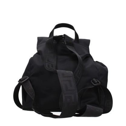 Versace Black Fabric Backpack