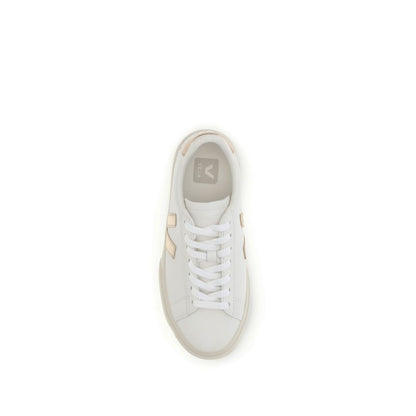 Veja White Calf Leather Bos Taurus Low Top Sneakers