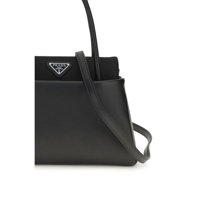 Prada Black Calf Leather Bos Taurus Handbag