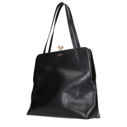 Jil Sander Black Leather Shoulder Bag