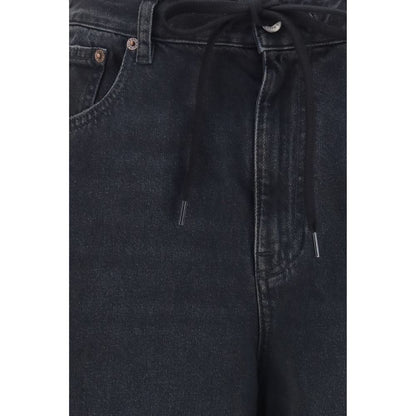 MM6 Black Cotton Relaxed Fit Jeans