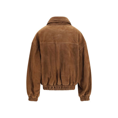 Magda Butrym Brown Suede Leather Bomber