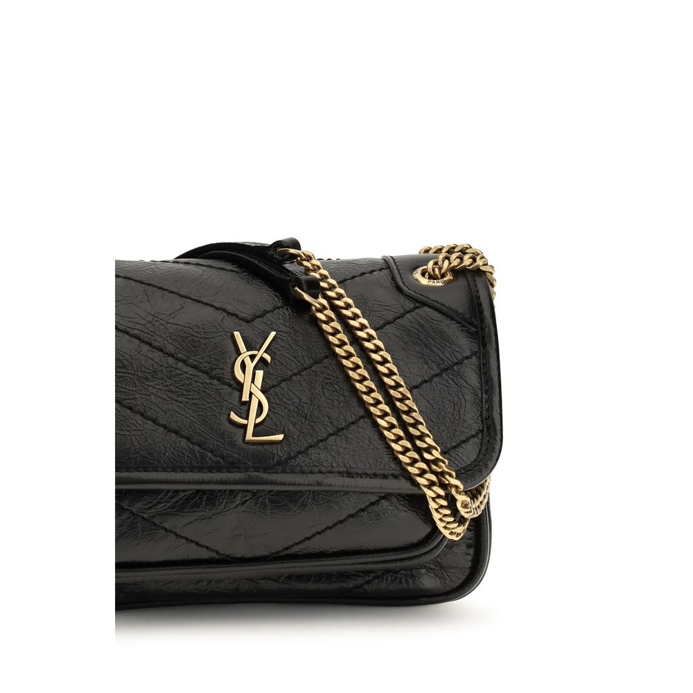 Saint Laurent Black Calf Leather Bos Taurus Shoulder Bag