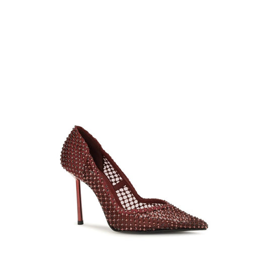 LE SILLA Red Satin High Heel Pumps