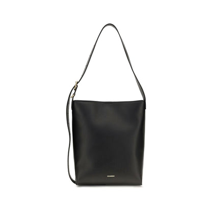 Jil Sander Black Calf Leather Bos Taurus Handbag