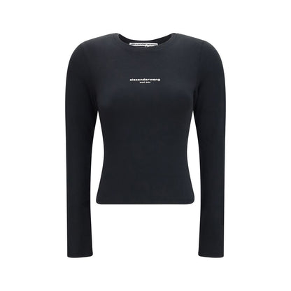 Alexander Wang Black Cotton Long Sleeve T-Shirt