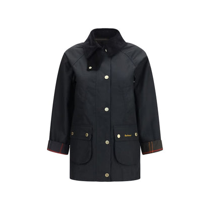 Barbour Black Cotton Full-Length Jacket