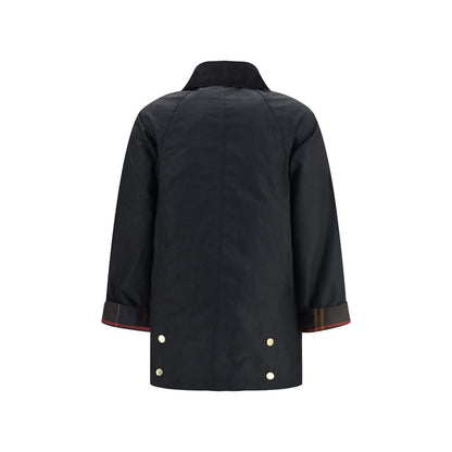 Barbour Black Cotton Full-Length Jacket