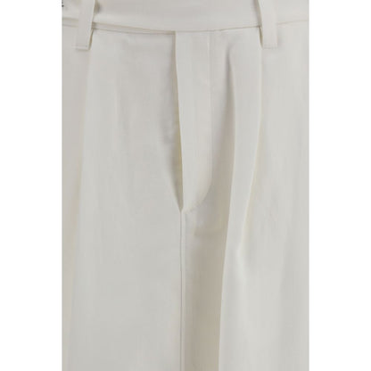Brunello Cucinelli White Viscose Long Skirt