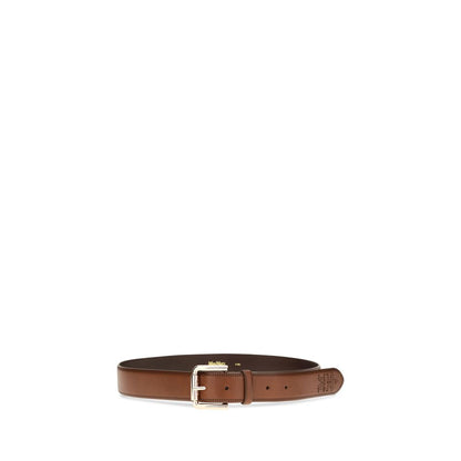 Max Mara Brown Calf Leather Bos Taurus Regular Belt