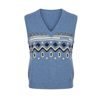 Trussardi Jeans Blue Nylon Women Sweater Vest