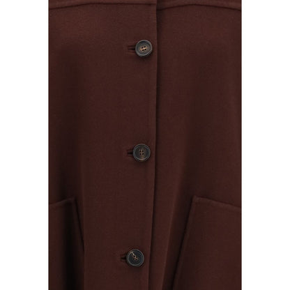 'S Max Mara Bordeaux Wool Oves Aries Coat