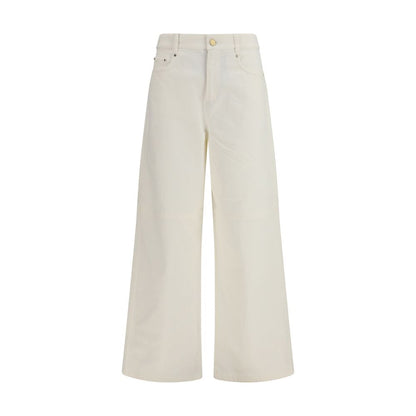 'S Max Mara White Cotton Casual Pants