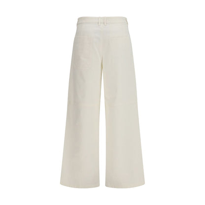 'S Max Mara White Cotton Casual Pants