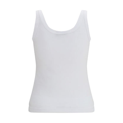 Dolce & Gabbana White Cotton Tank Tops