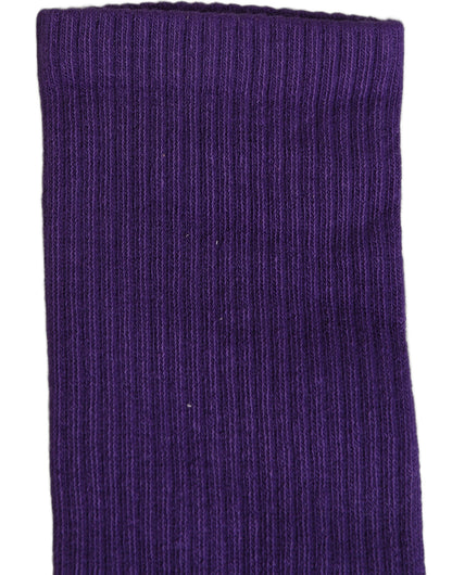 Dolce & Gabbana Violet Cotton Ribbed Mid Calf Women Accessory Socks