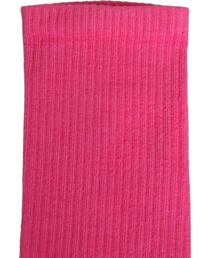 Dolce & Gabbana Pink Cotton Ribbed Mid Calf Women Accessory Socks
