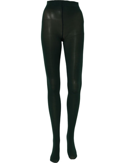 Dolce & Gabbana Dark Green Nylon Tights Stocking Pantyhose Socks