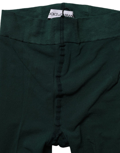 Dolce & Gabbana Dark Green Nylon Tights Stocking Pantyhose Socks