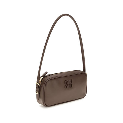 Miu Miu Brown Calf Leather Bos Taurus Shoulder Bag