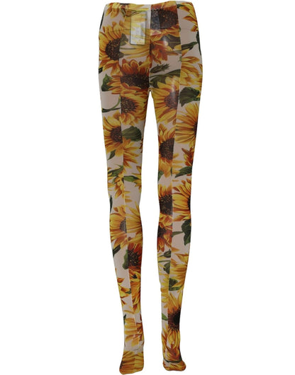 Dolce & Gabbana Multicolor Floral Nylon Tights Stockings Socks