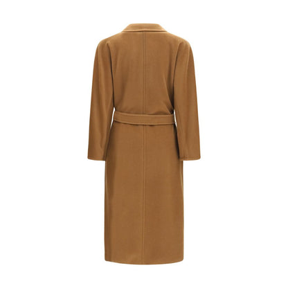 Max Mara Brown Wool Oves Aries Coat