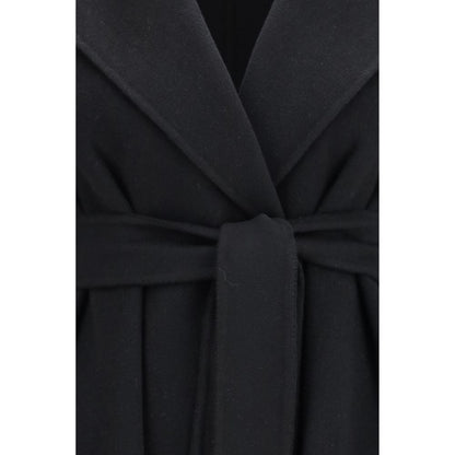 Max Mara Black Wool Oves Aries Coat