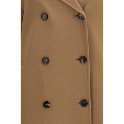 'S Max Mara Beige Wool Oves Aries Coat