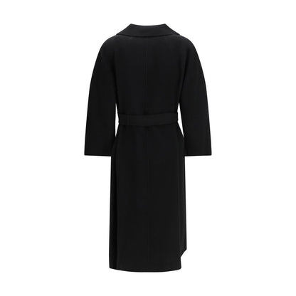 'S Max Mara Black Wool Oves Aries Coat
