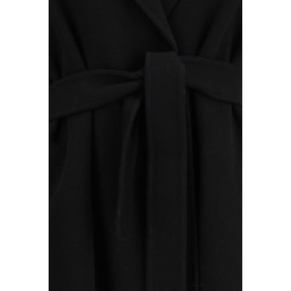 'S Max Mara Black Wool Oves Aries Coat