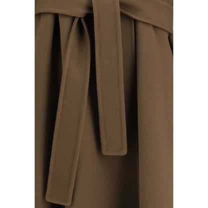 'S Max Mara Brown Wool Oves Aries Coat