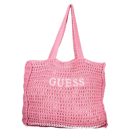 Guess Jeans Pink Cotton Women's Shoulder Bag