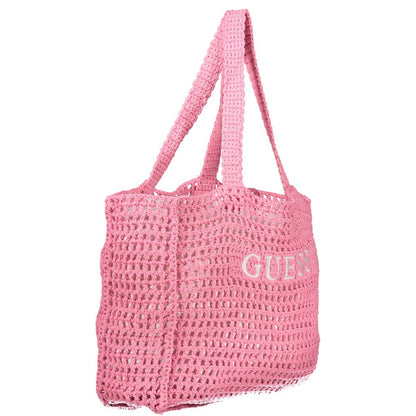 Guess Jeans Pink Cotton Women's Shoulder Bag
