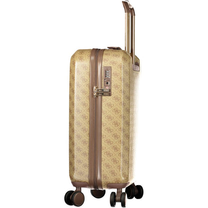 Guess Jeans Beige Plastic Luggage And Travel