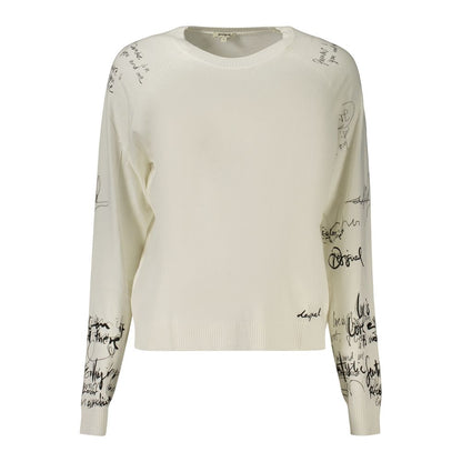 Desigual White Viscose Sweatshirt