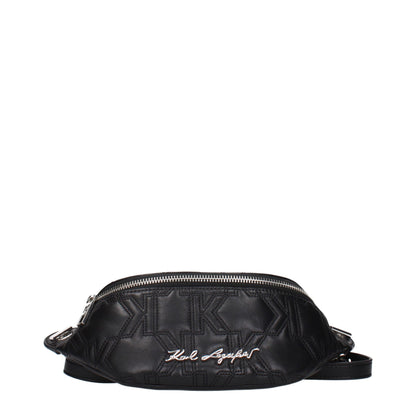 Karl Lagerfeld Black Leather Backpack
