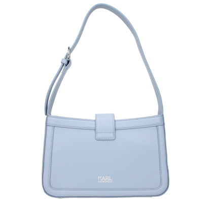 Karl Lagerfeld Light Blue Leather Shoulder Bag