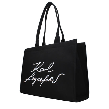 Karl Lagerfeld Black Fabric Shoulder Bag