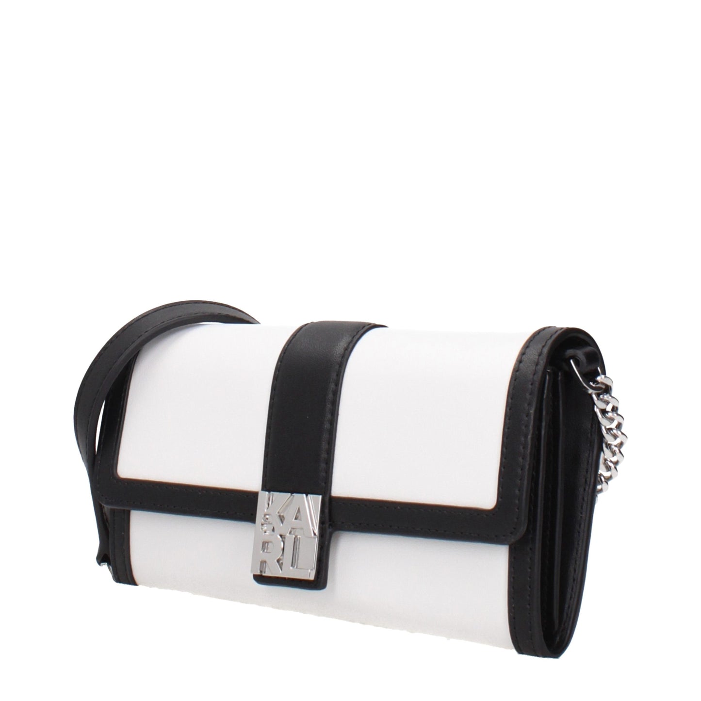 Karl Lagerfeld White Leather Clutch Bag