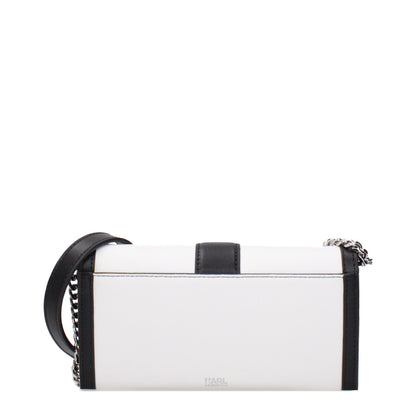 Karl Lagerfeld White Leather Clutch Bag