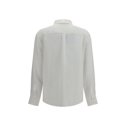 Lardini White Silk Dress Shirt
