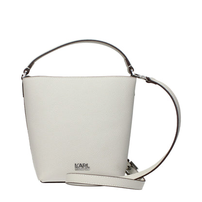 Karl Lagerfeld Gray Leather Handbag