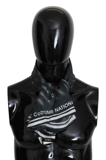 Costume National Blue Foulard Silk Women  Scarf