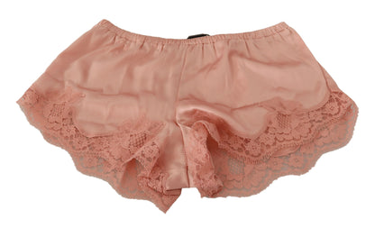 Dolce & Gabbana Pink Floral Lace Lingerie Underwear