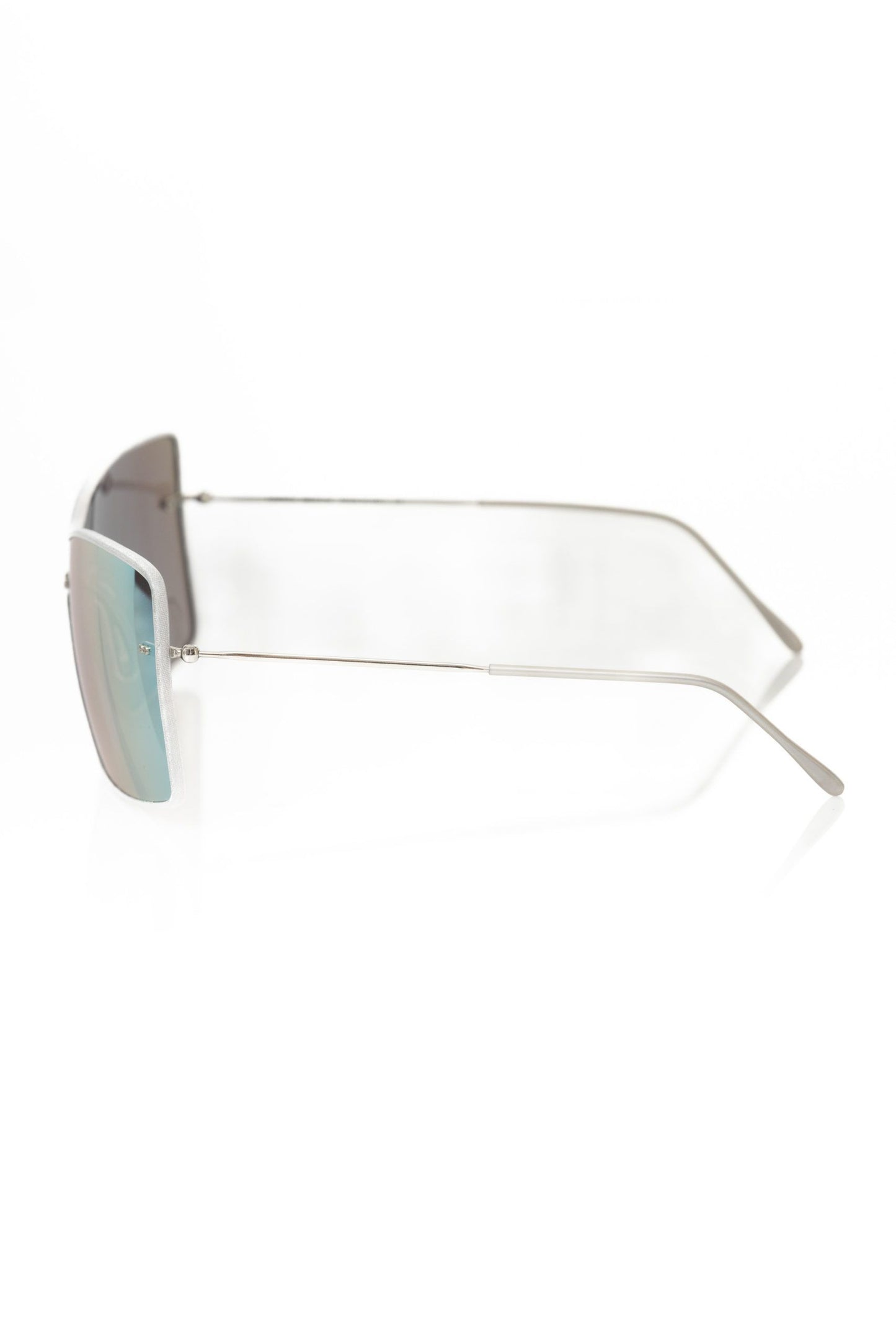 Frankie Morello Silver Metallic Fiber Women Sunglasses